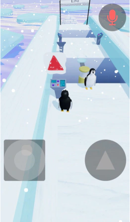 Screenshot d'Iceless montrant une interaction en mini-jeu vocal